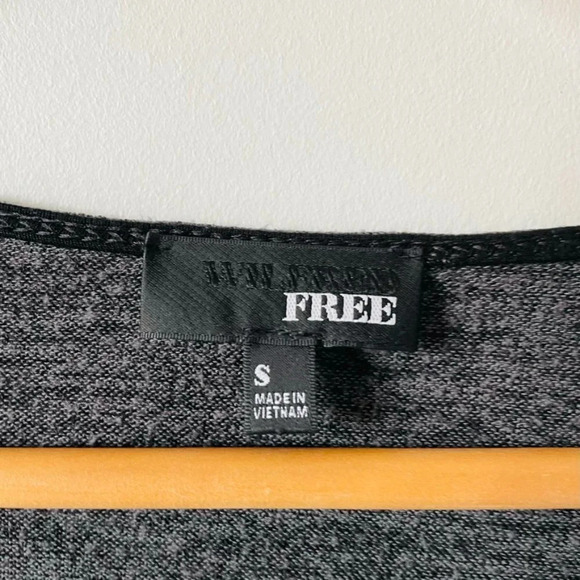 Aritzia Wilfred Dark Grey Cutout Solange Knit Long Sleeve Mini Dress  Sz Small - Picture 7 of 9